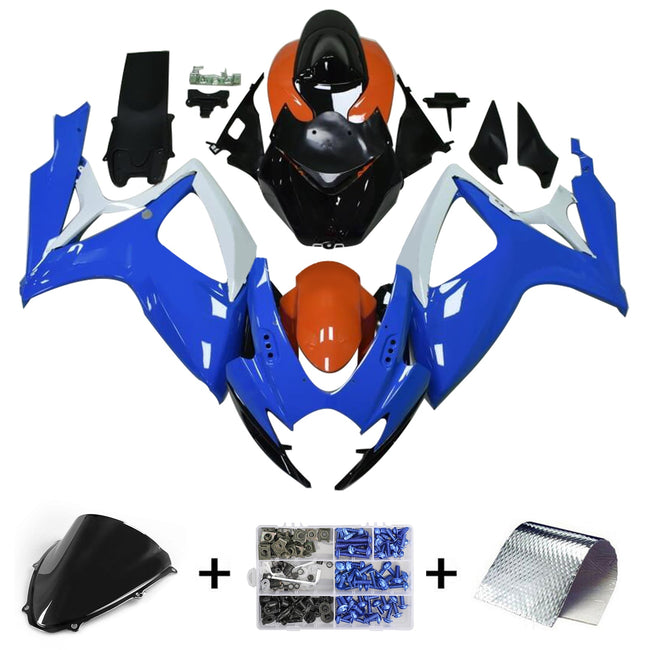 2006-2007 Suzuki GSXR 600/750 K6 Injection Fairing Kit Bodywork Plastic ABS