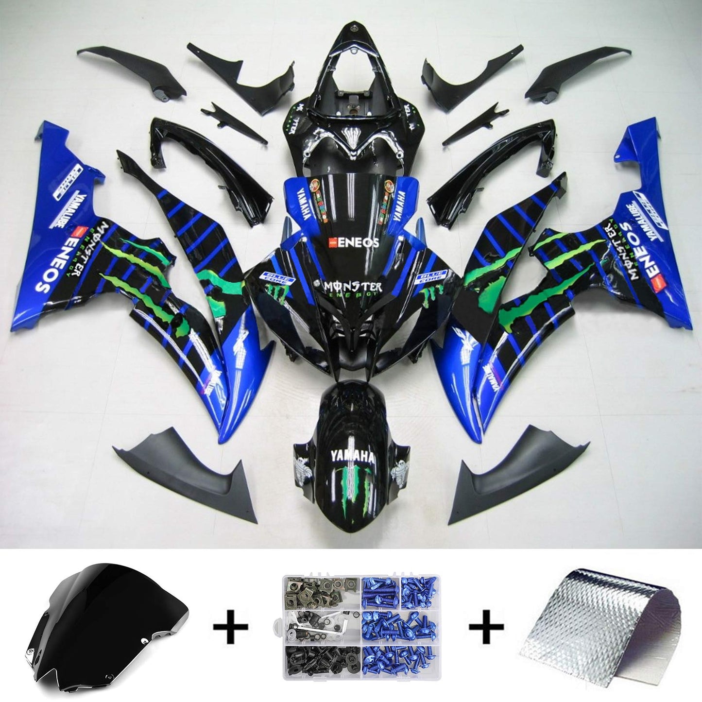 2008-2016 Yamaha YZF 600 R6 Injection Fairing Kit Bodywork Plastic ABS #155