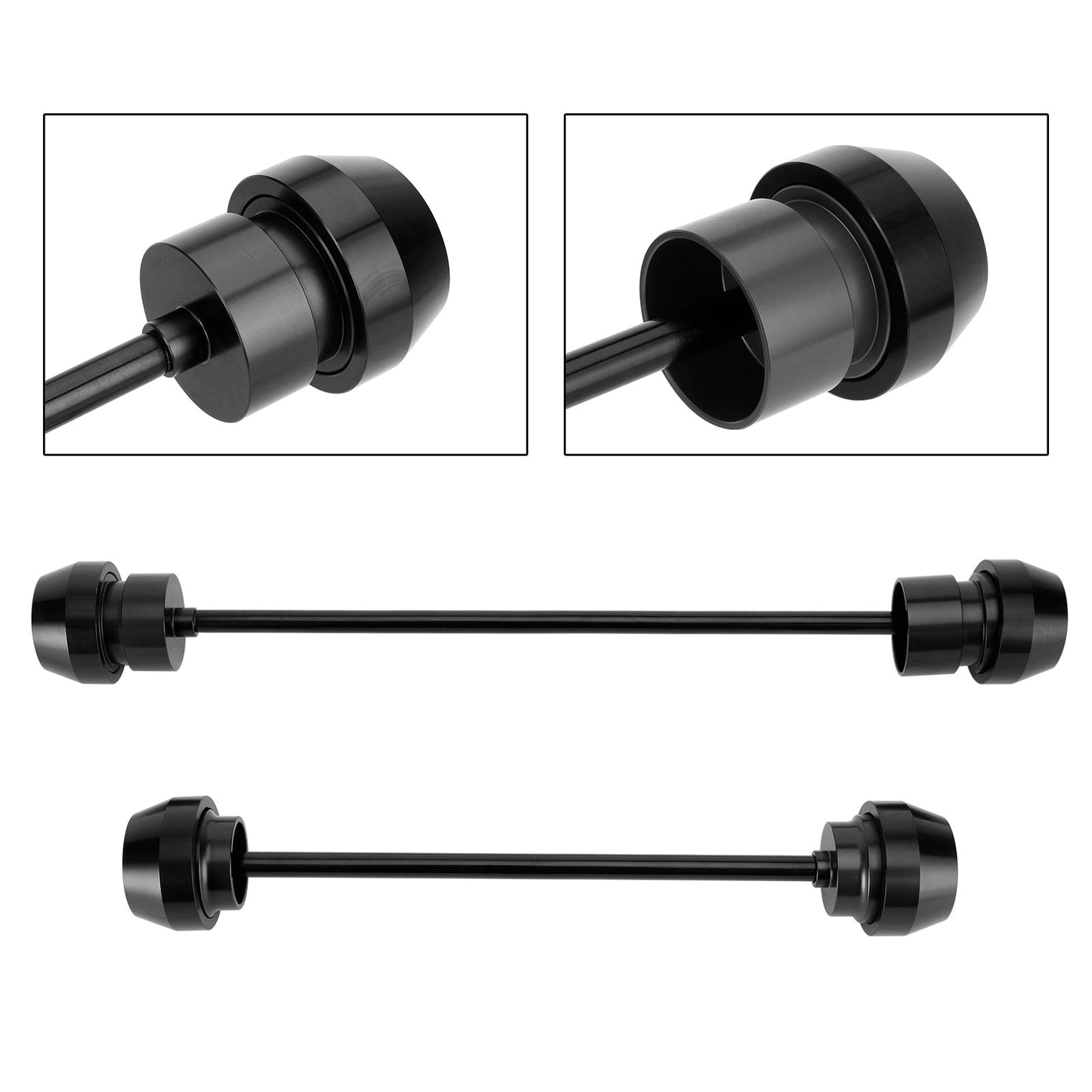 Front Rear Axle Fork Wheel Slider Cnc Black Fits For Yamaha Yzf-R7 Yzf R7 21-23