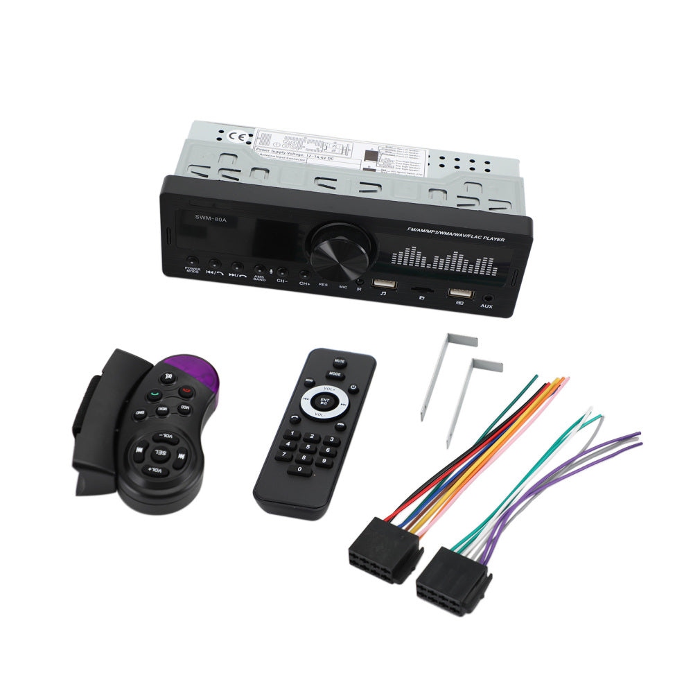 Areyourshop 1 DIN Car Stereo Radio Remote Control Car MP3 Multimedia Player SWM-80A Upgrade