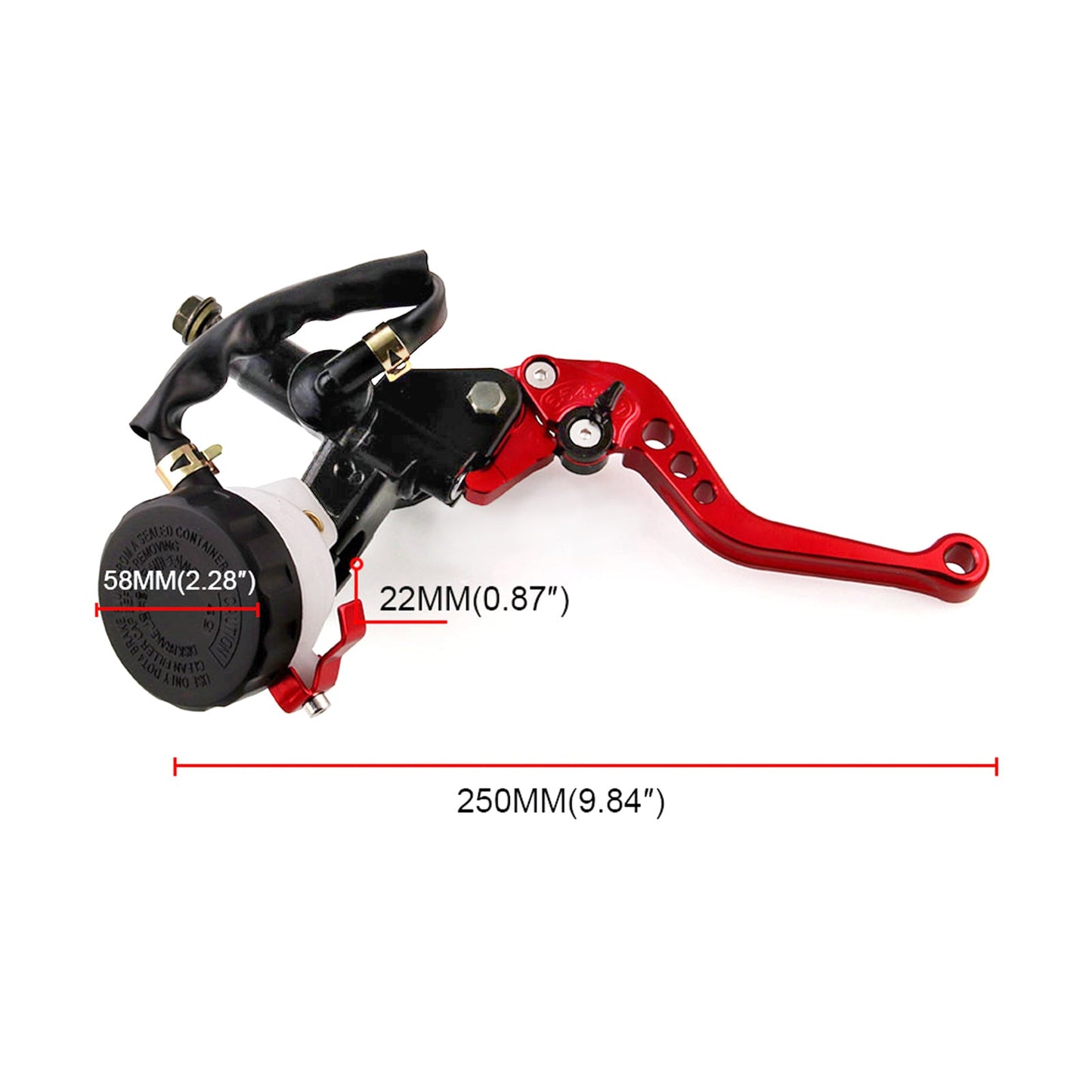 Universal 7/8" 22mm Front Brake Clutch Master Cylinder Reservoir Levers