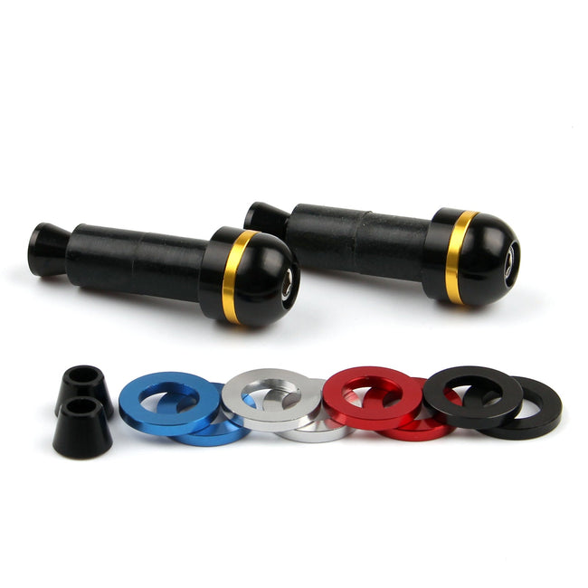 Universal Motorcycle Colorful 7/8" Handlebar End Caps Grips Bar End Black