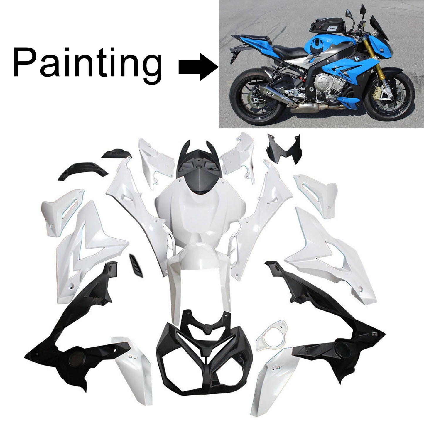 2015-2017 BMW S1000R Amotopart Injection Fairing Kit Bodywork Plastic ABS #102