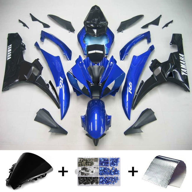 2006-2007 Yamaha YZF 600 R6 Amotopart Injection Fairing Kit Bodywork Plastic ABS #119