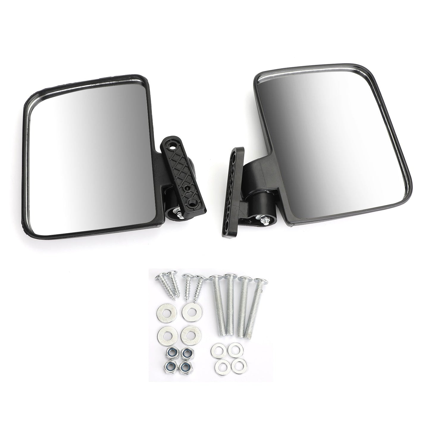 1 Pair Golf Cart Side Mirrors Rear View Mirror Fits Club Car for EZ-GO Yamaha