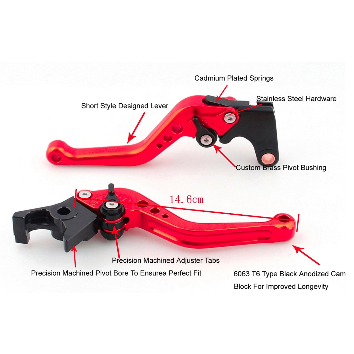 Motorcycle Short Clutch Brake Lever fit for VESPA GTS 300 Super