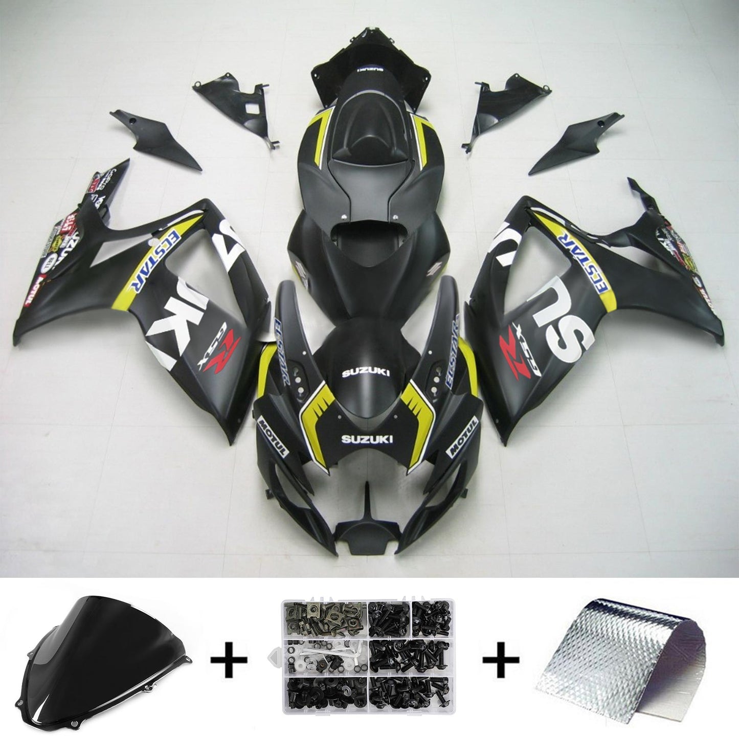 2006-2007 Suzuki GSXR 600/750 K6 Amotopart Injection Fairing Kit Bodywork Plastic ABS #154