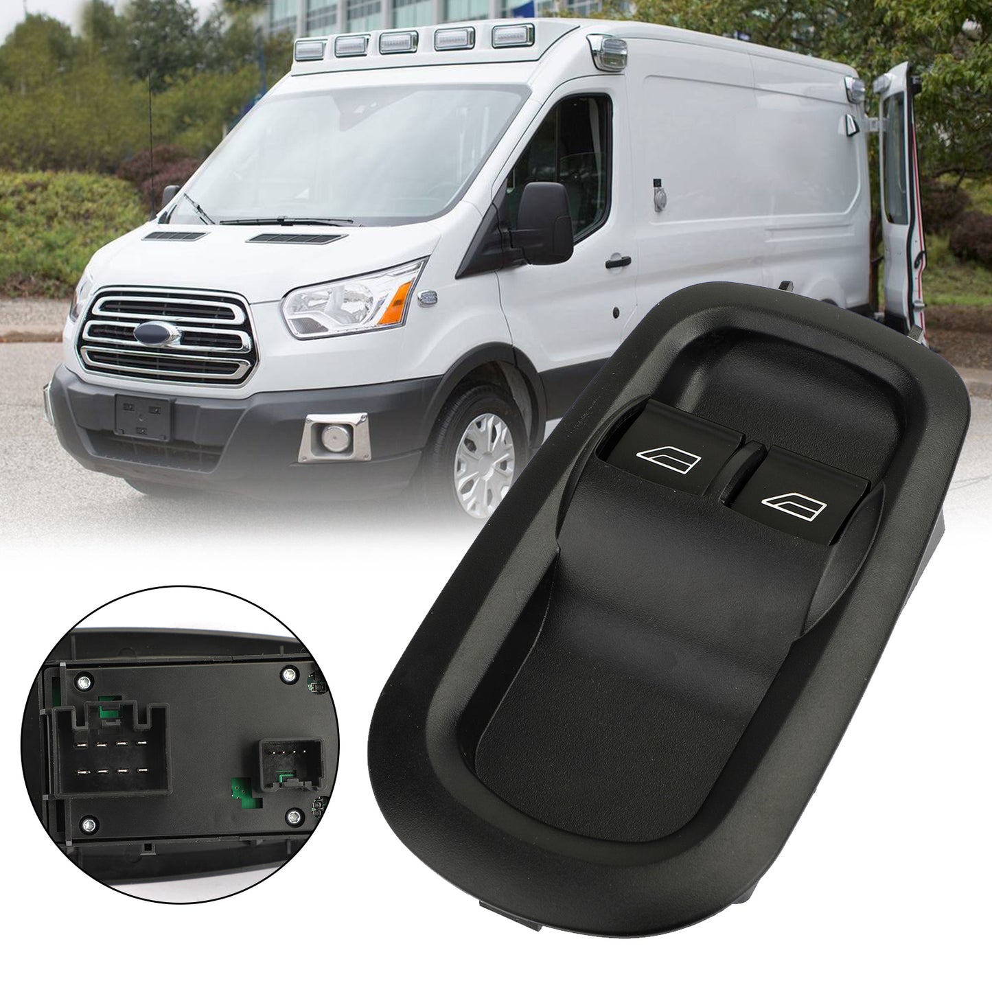 2014+ Ford Transit V-362 MK8 Custom Drivers Side Door Double Window Switch 1791339