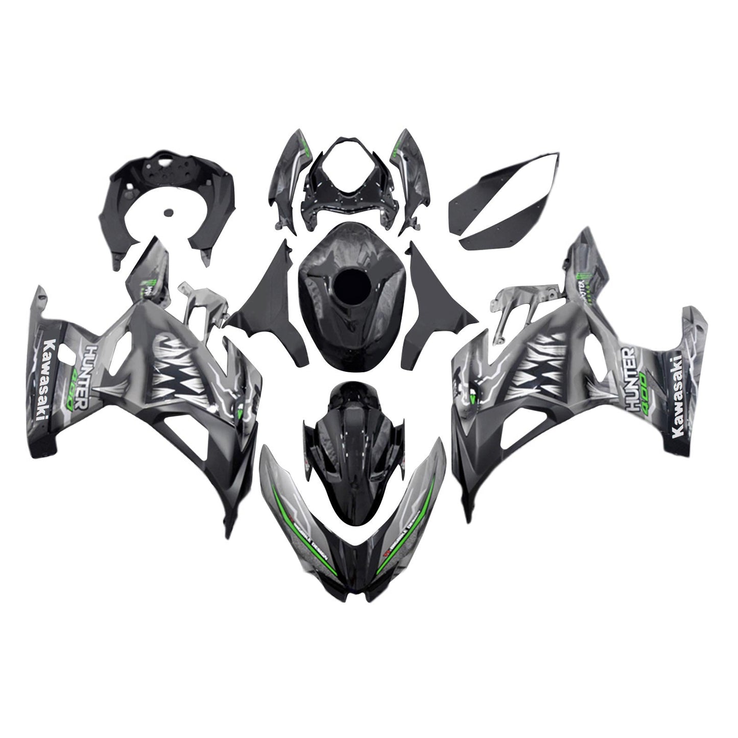 2018-2023=4 Kawasaki EX400 Ninja400 Fairing Kit Bodywork Plastic ABS