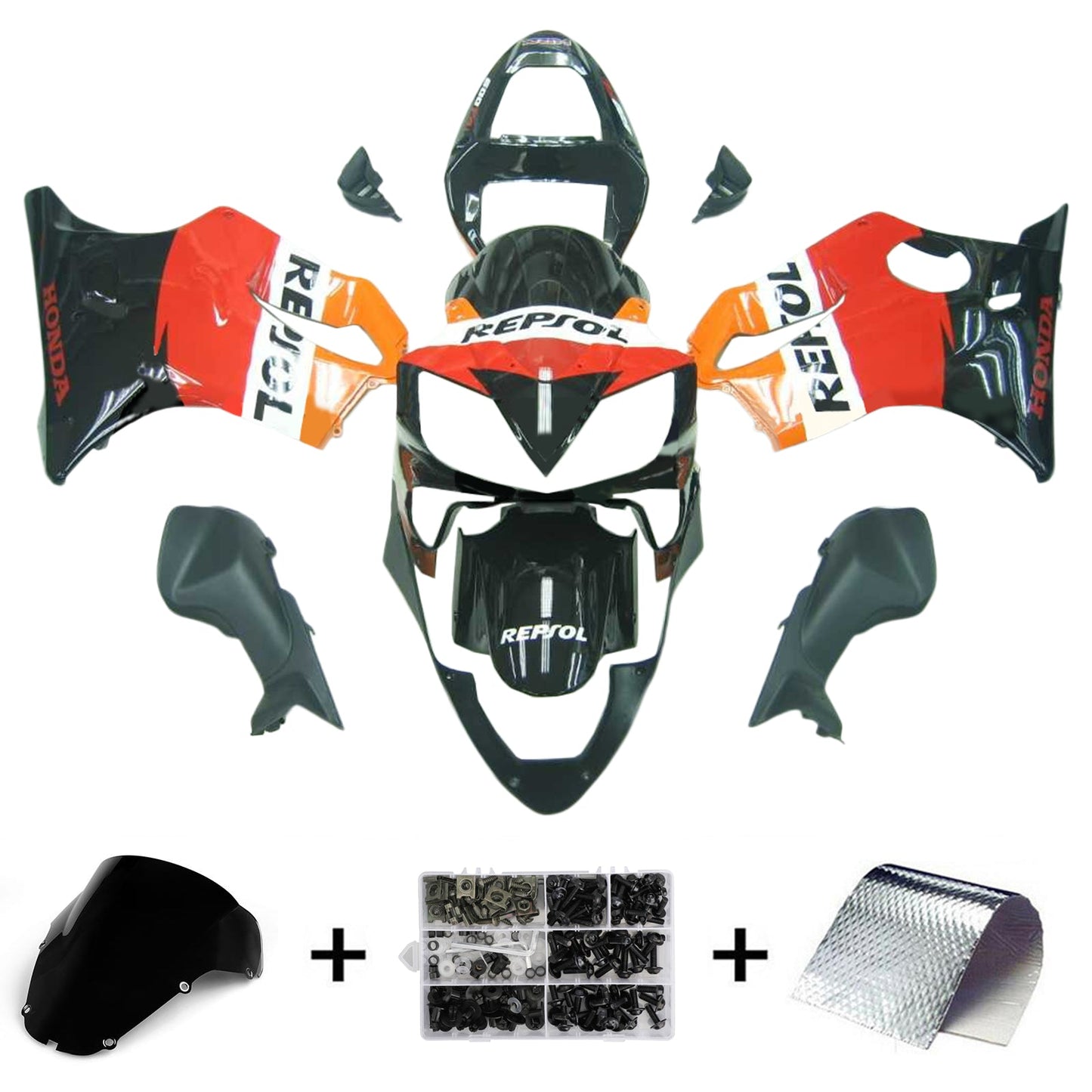 2001-2003 Honda CBR600 F4i Injection Fairing Kit Bodywork Plastic ABS #114