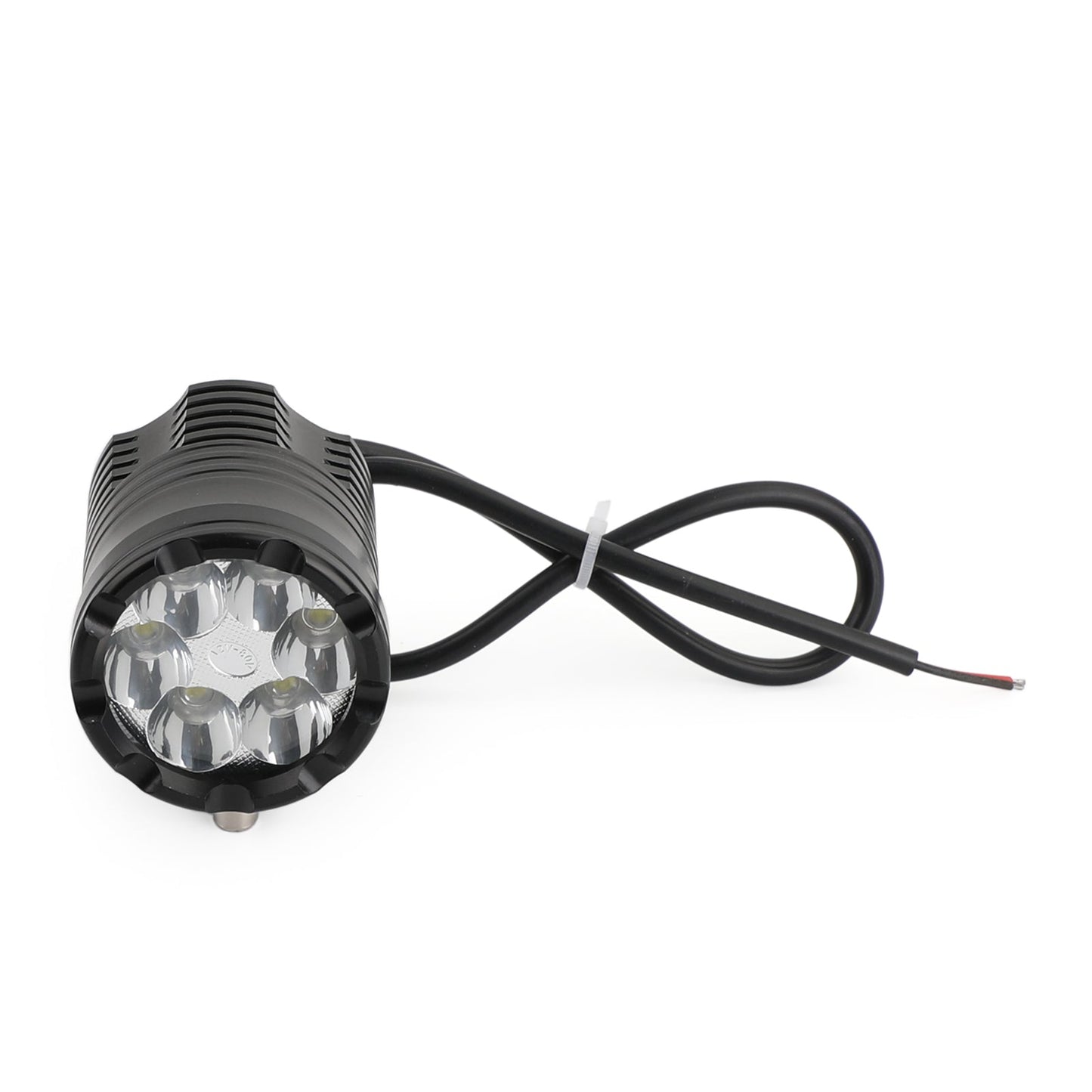 12V-80V DC 6 LED Electric Bicycle Bike Ultra bright Waterproof 1800LM Powerful Headlight Motorcycle Light BLK,