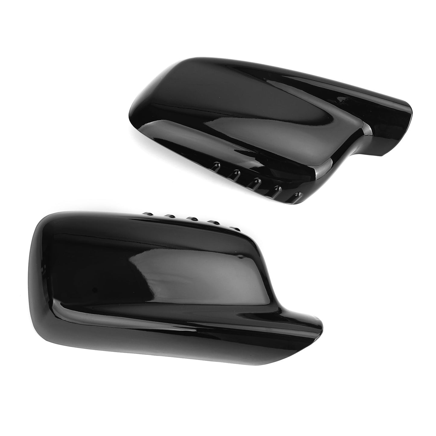 1Pair Mirror Cover Cap Fit For BMW E46 E65 E66 745i 750i GBLK