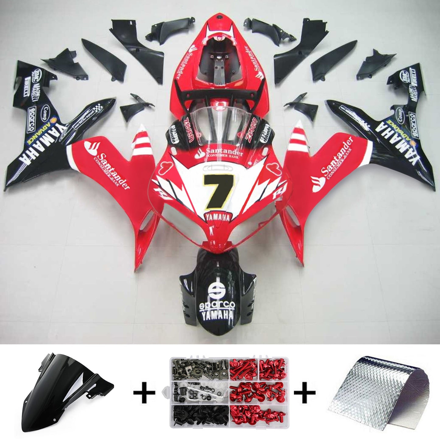 2004-2006 Yamaha YZF 1000 R1 Amotopart Injection Fairing Kit Bodywork Plastic ABS #105