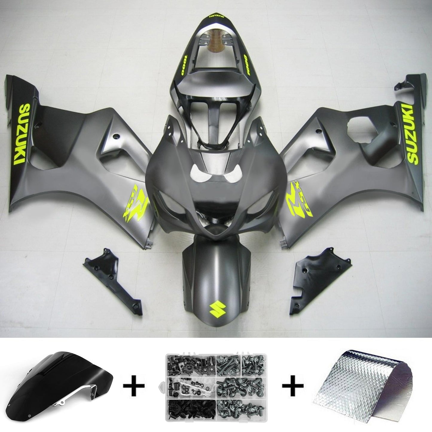 2003-2004 Suzuki GSXR1000 K3 Amotopart Injection Fairing Kit Bodywork Plastic ABS #126