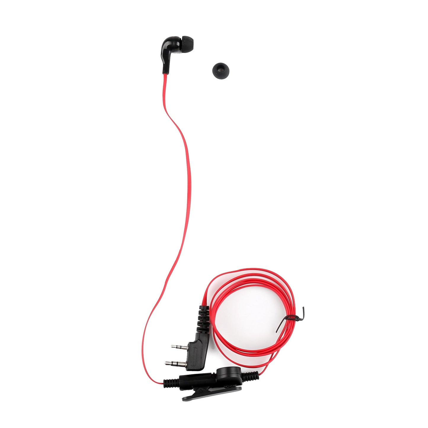 5x Headset Earpiece For Kenwood BAOFENG TYT LINTON UV-5R TG-UV2 Two Way Red