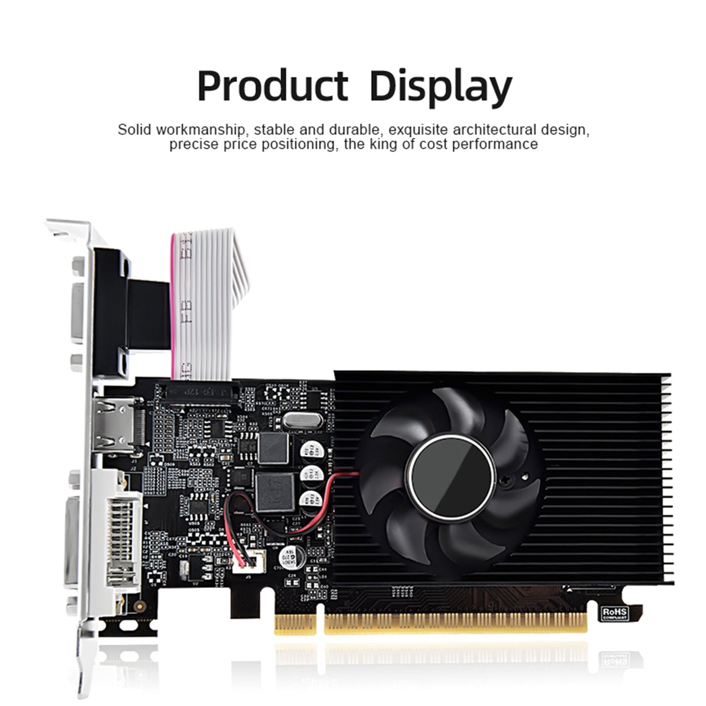 GT730 4G Graphics Card GDDR3 Home Office HD Display Interface HDMI VGA DVI