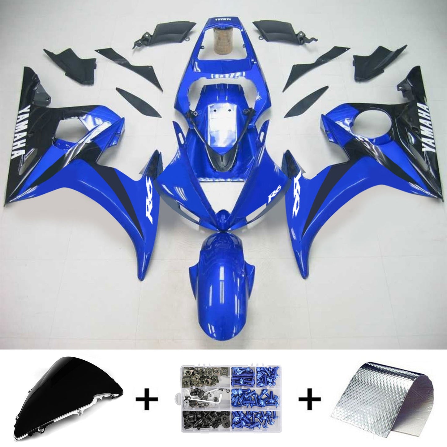 2003-2004 Yamaha YZF 600 R6 2006-2009 R6S Amotopart Injection Fairing Kit Bodywork Plastic ABS #132