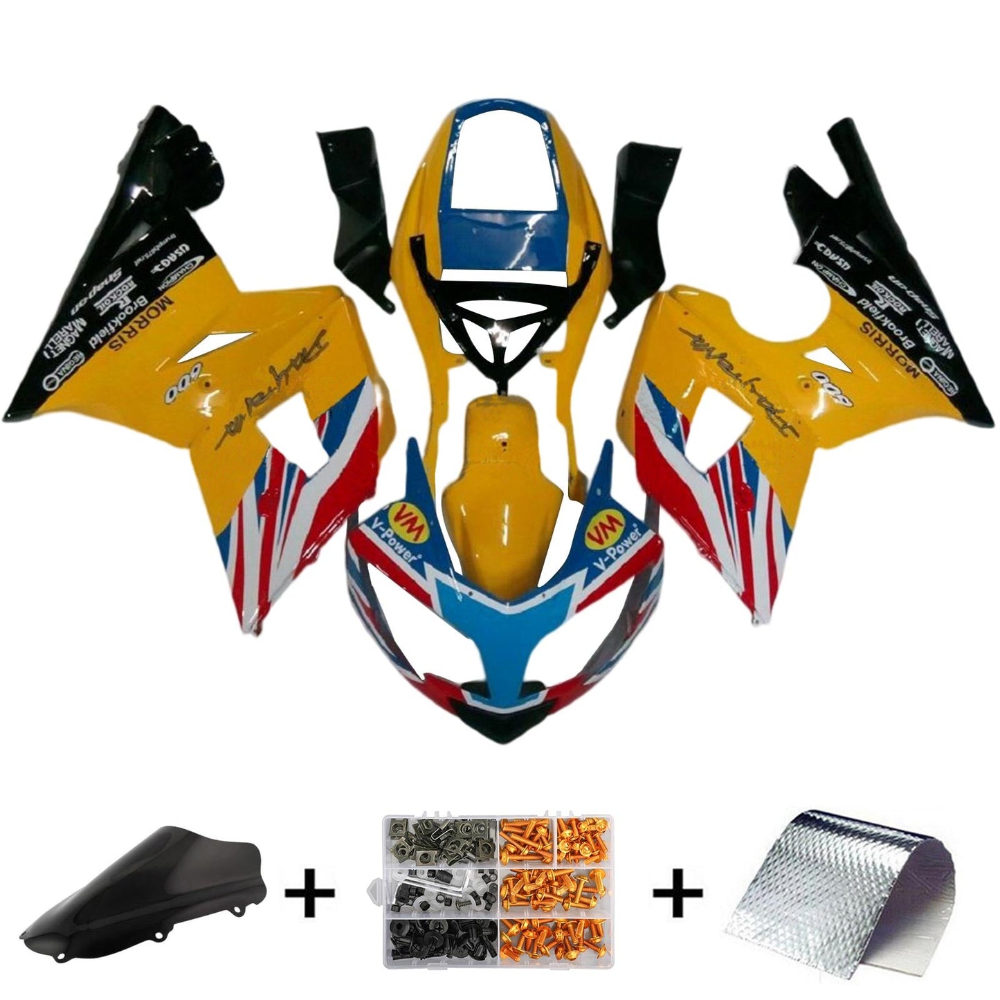 2002-2005 Triumph Daytona 600 650 Fairing Kit Bodywork Plastic ABS