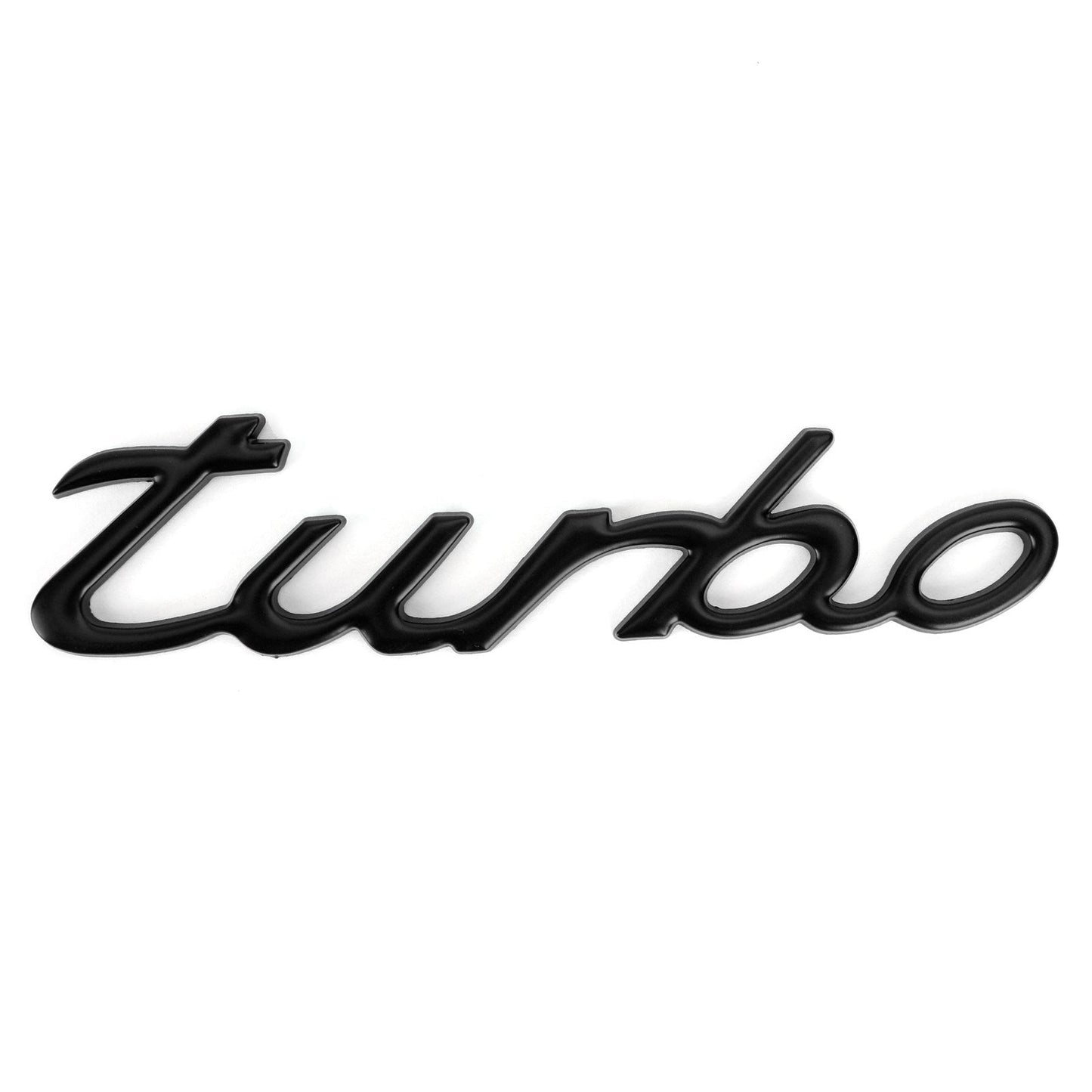 3D Car Sticker Plating Metal Turbo Logo Emblem Badge Decal Black