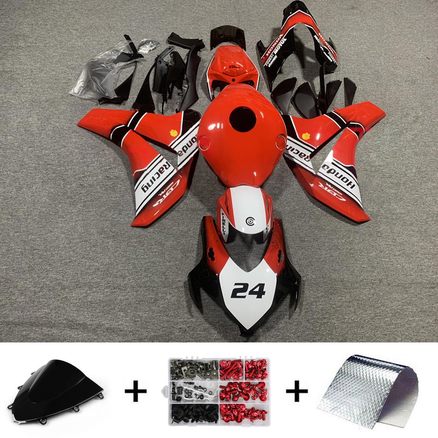 2008-2011 Honda CBR1000RR Injection Fairing Kit Bodywork Plastic ABS#176