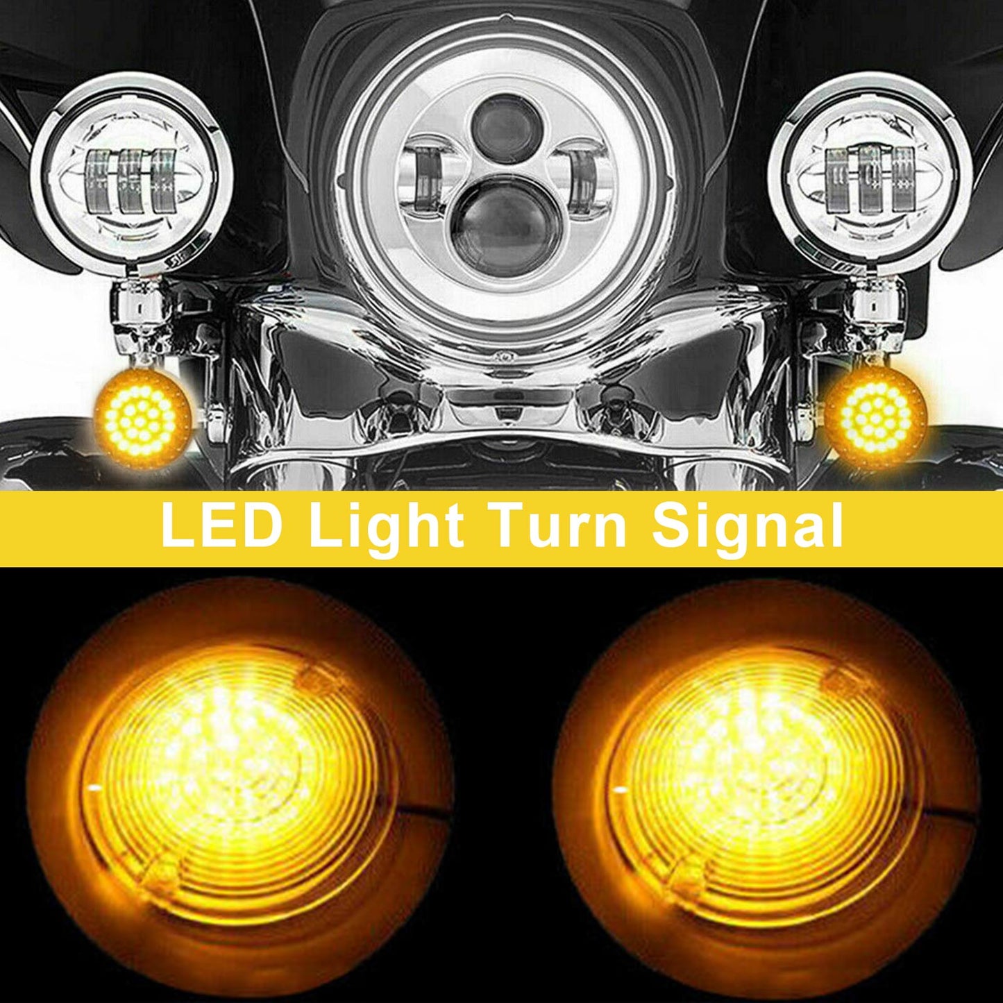 1156 Rear LED Turn Signal Insert Lights for Dyna Touring Street Road Glide 883 Red