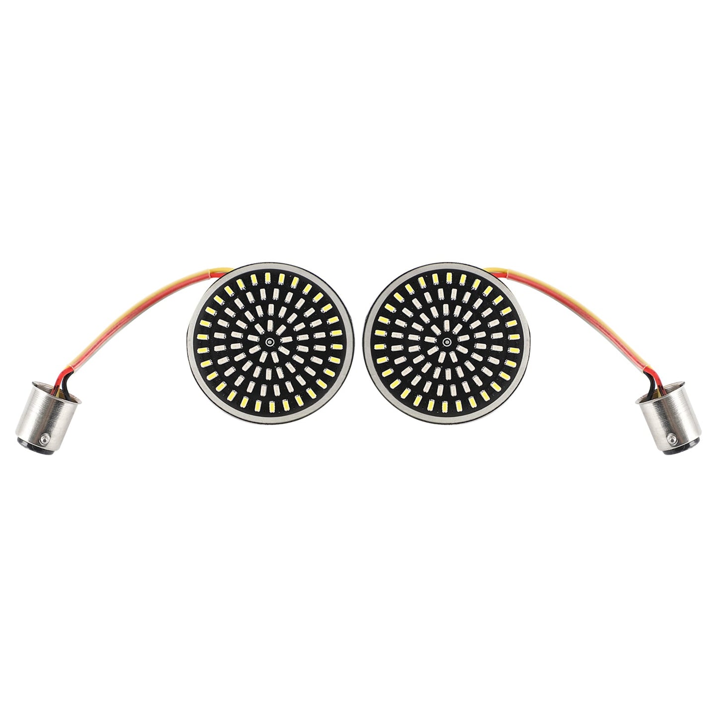 1157 LED Turn Signal Light Inserts Lamp Fit for Softail Touring Dyna Sportster Red