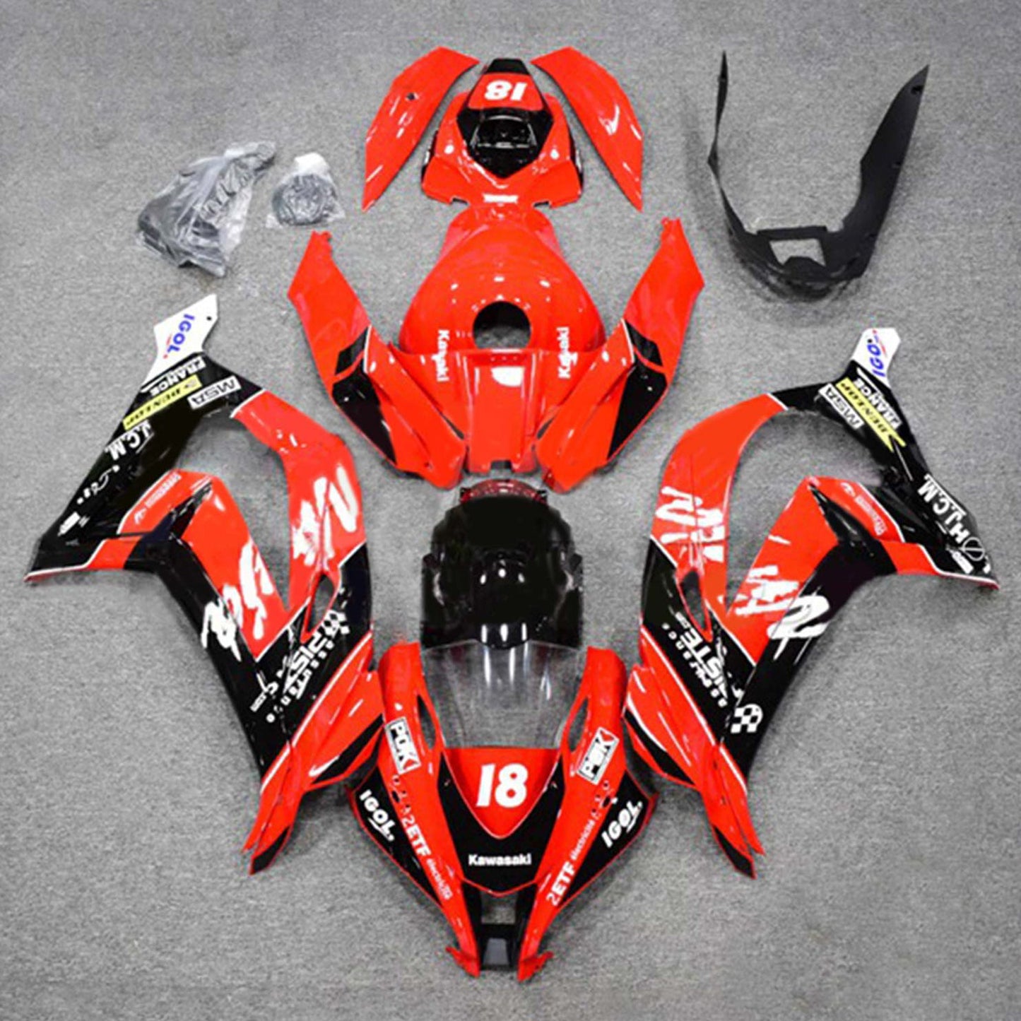 2016-2020 Kawasaki ZX10R Injection Fairing Kit Bodywork Plastic ABS#167