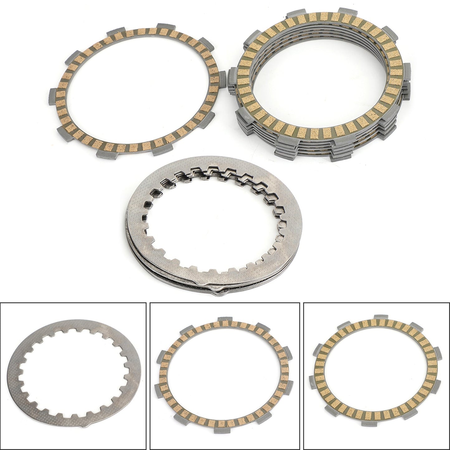 Clutch Plate Kit - Friction & Steel Plates For Yamaha DT125 DT200 DT230 TDR125 TZR125 SDR200 YFS200 Blaster