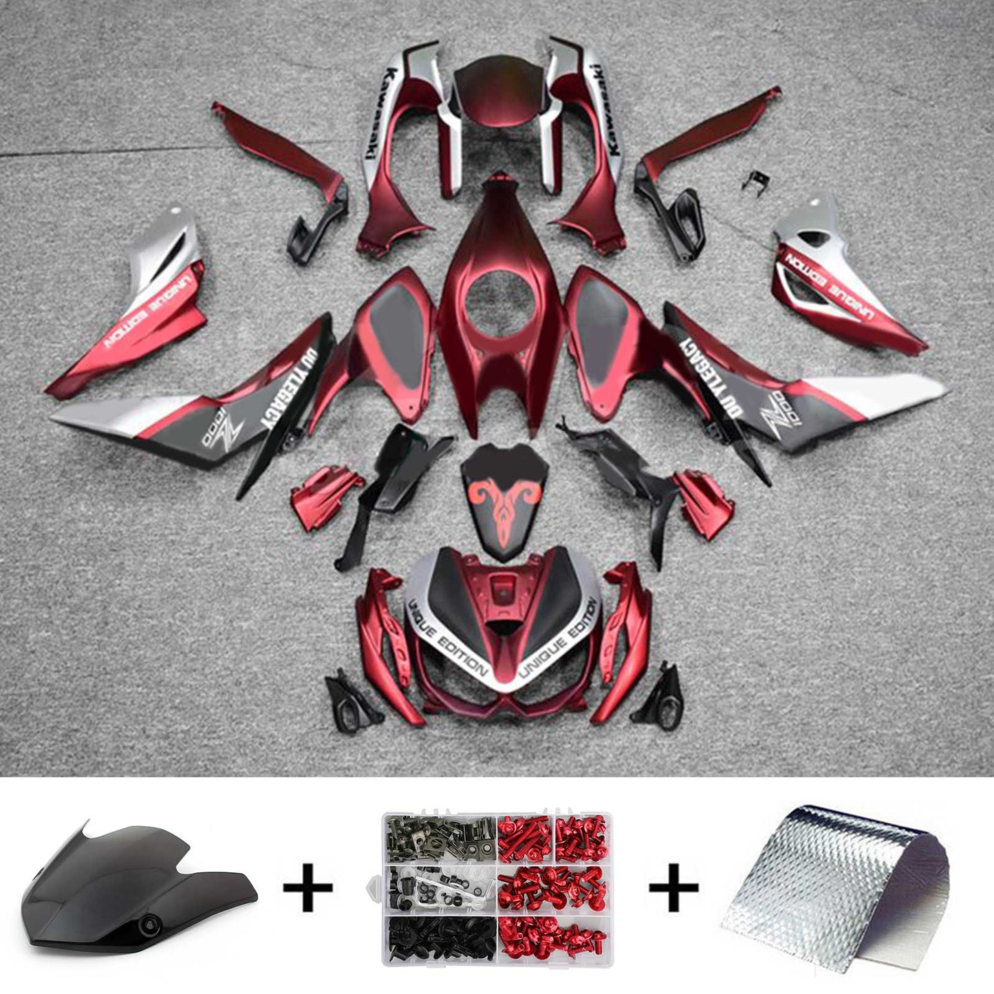 2014-2017 Kawasaki Z1000 Injection Fairing Kit Bodywork Plastic ABS#107