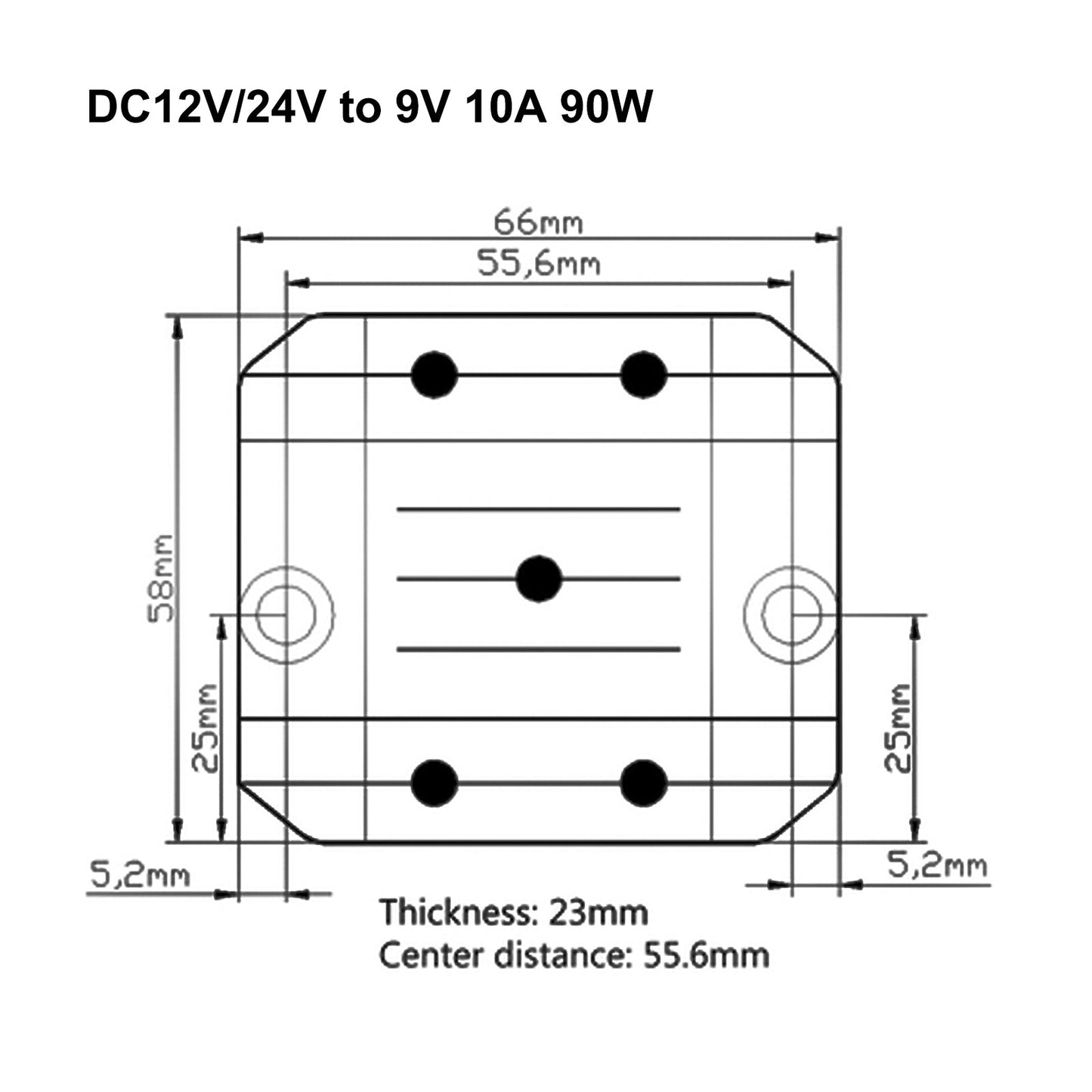 Step Down DC/DC Buck Converter 12V/24V to 9V 10A Regulator Power Module