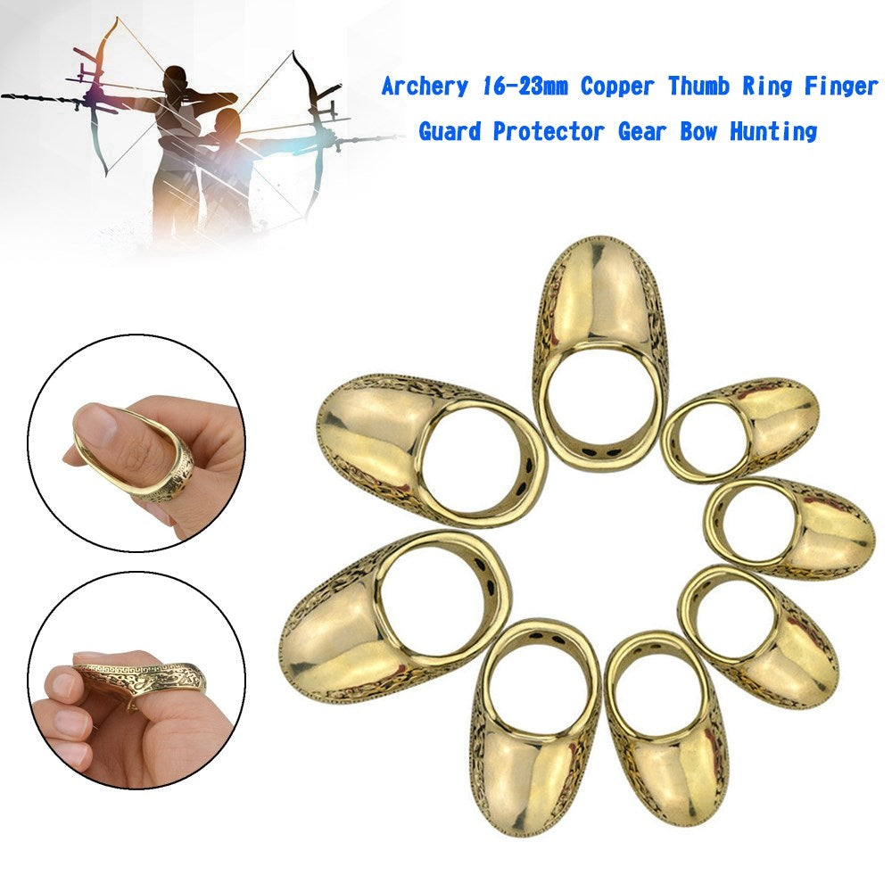 Archery 19mm Copper Thumb Ring Finger Guard Protector Gear Bow Hunting