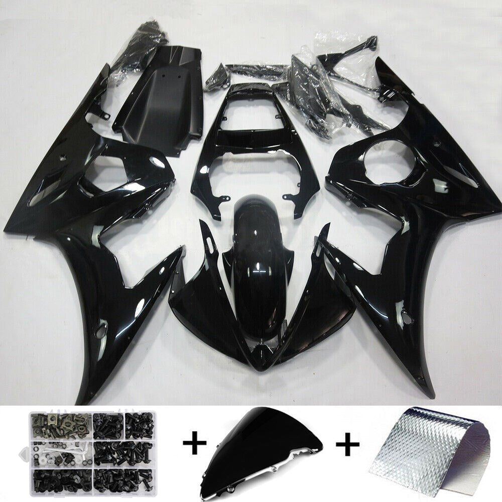 2003-2004 Yamaha YZF R6 Amotopart Fairing Gloss Black Kit