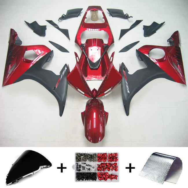 2005 Yamaha YZF 600 R6 Injection Fairing Kit Bodywork Plastic ABS #127