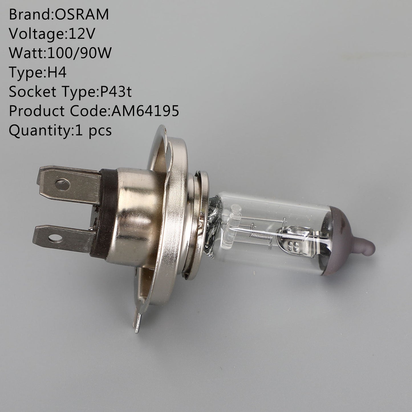 H4 For OSRAM CLASSIC Car Headlight Halogen Lamp P43t 12V100/90W AM64195