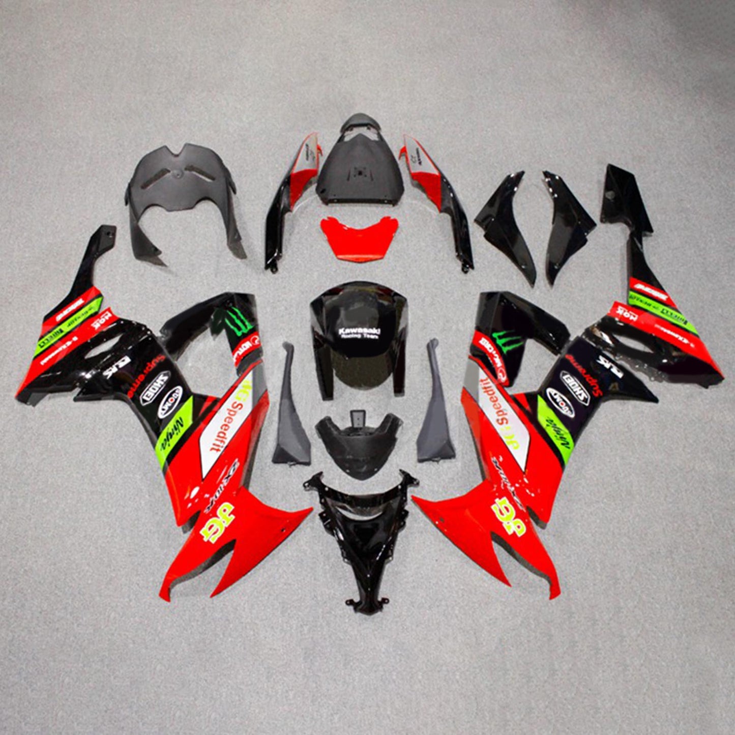 2008-2010 Kawasaki ZX10R Injection Fairing Kit Bodywork Plastic ABS#126