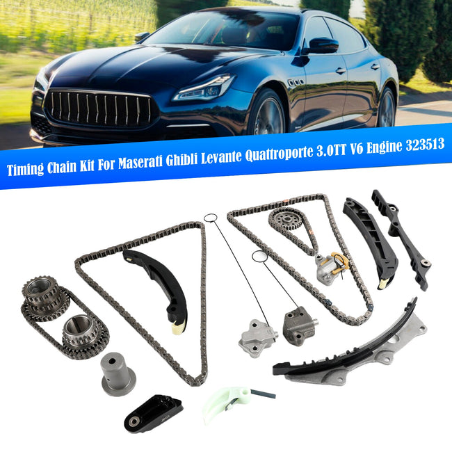 Timing Chain Kit For Maserati Ghibli Levante Quattroporte 3.0TT V6 Engine 323513 299481 323476 323474 323475 339036