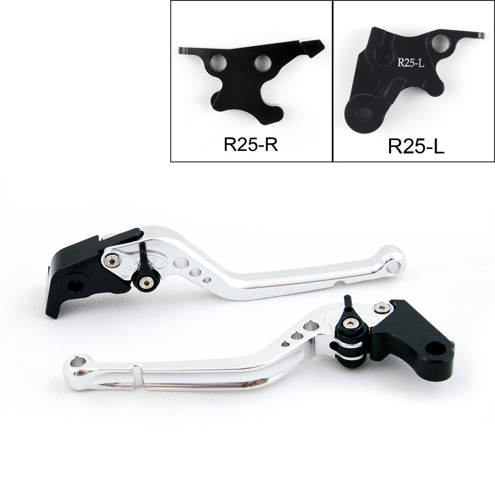 Long Brake Clutch Levers For Yamaha YZF R3 2015 YZF R25 2014-2015 Black