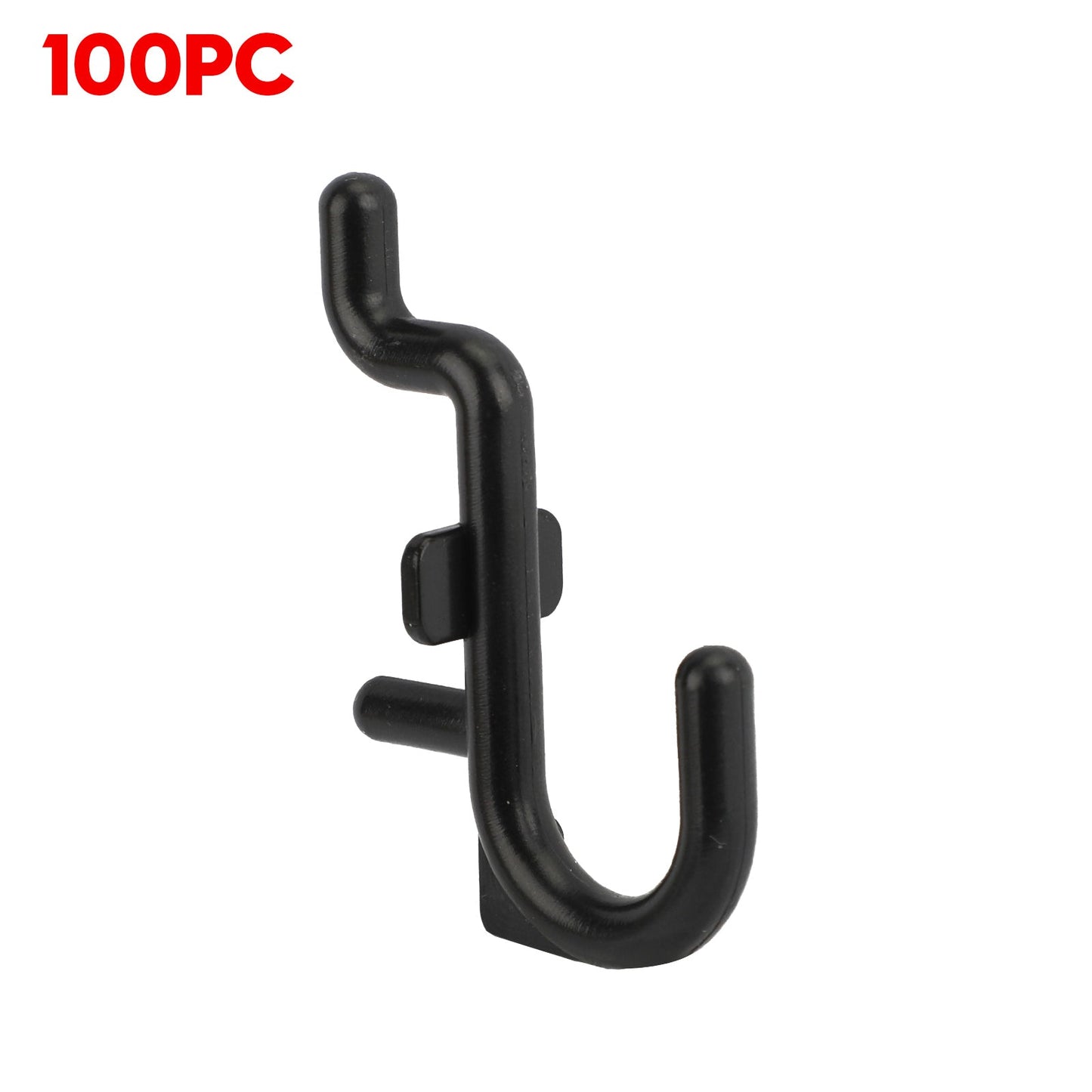 Areyourshop Peg Board Hook Kit Garage Tool Storage Pegboard 100pieces J Hook Locking Plastic