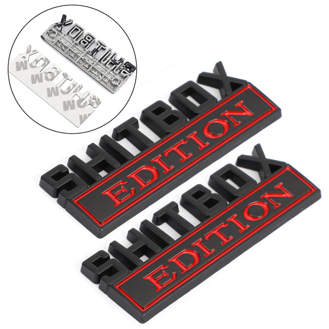 2pc Shitbox Edition Emblem Decal Badges Stickers For Ford Chevy Car Truck #D