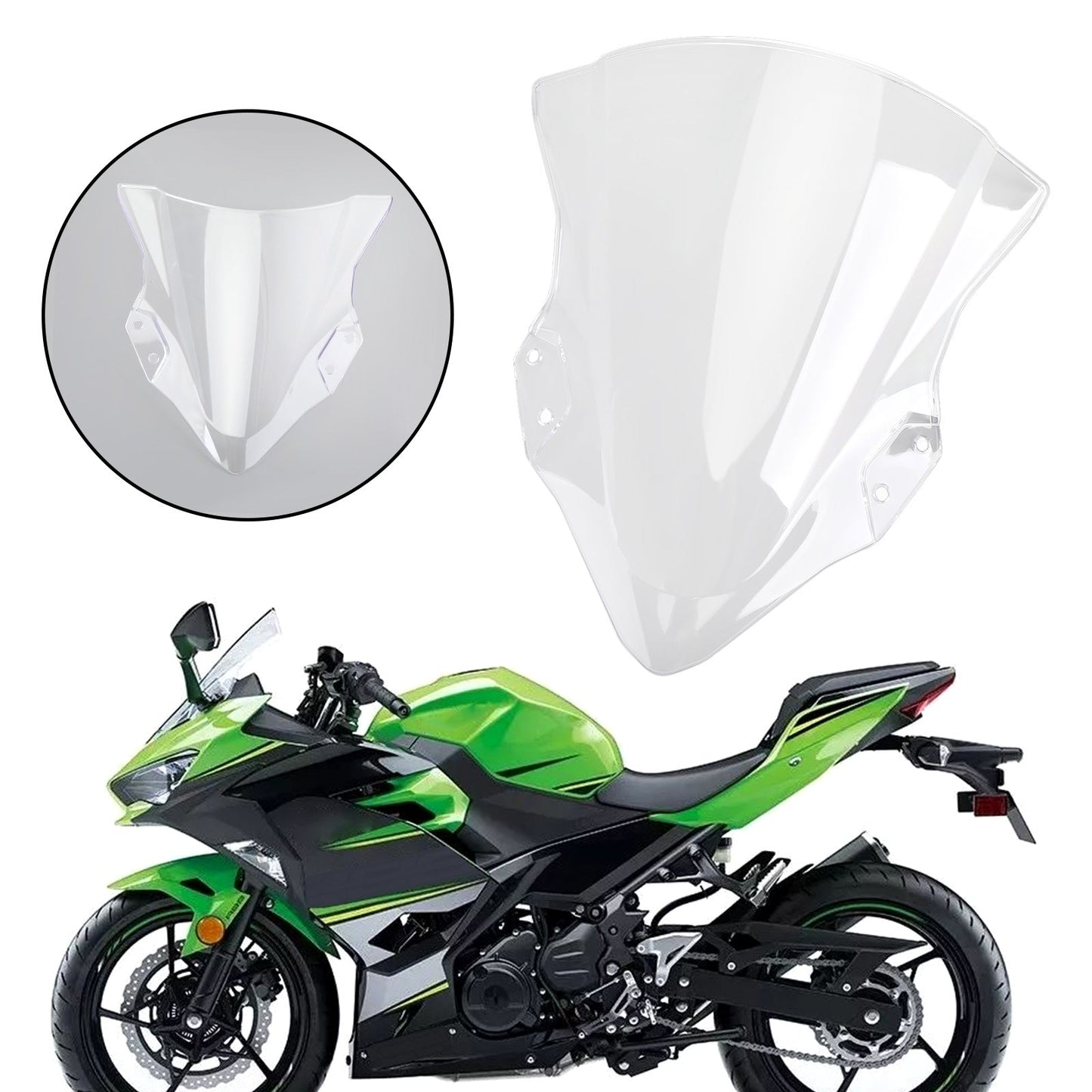 Windshield Windscreen For Kawasaki Ninja 400 18-20 Chrome