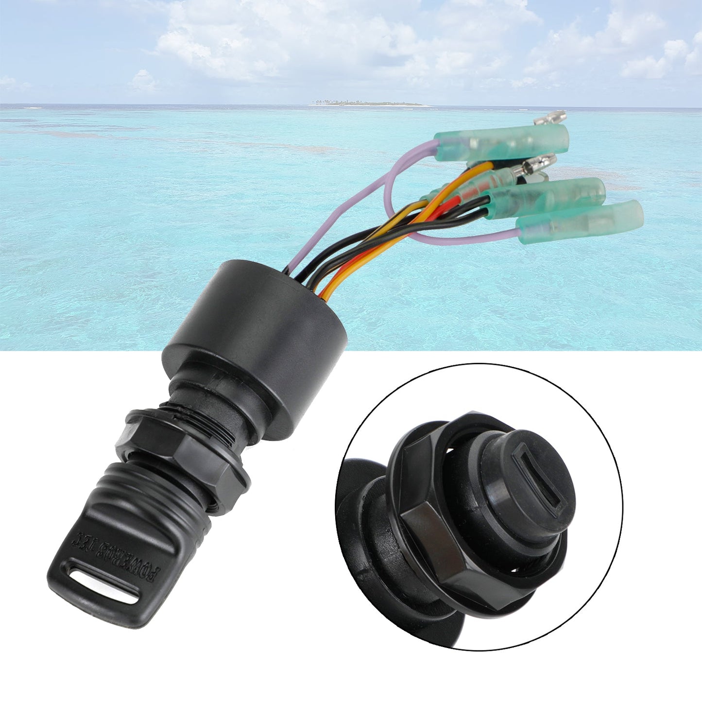 Boat Ignition Key Switch fit for Mercury Outboard Control Box Motor 87-17009A5
