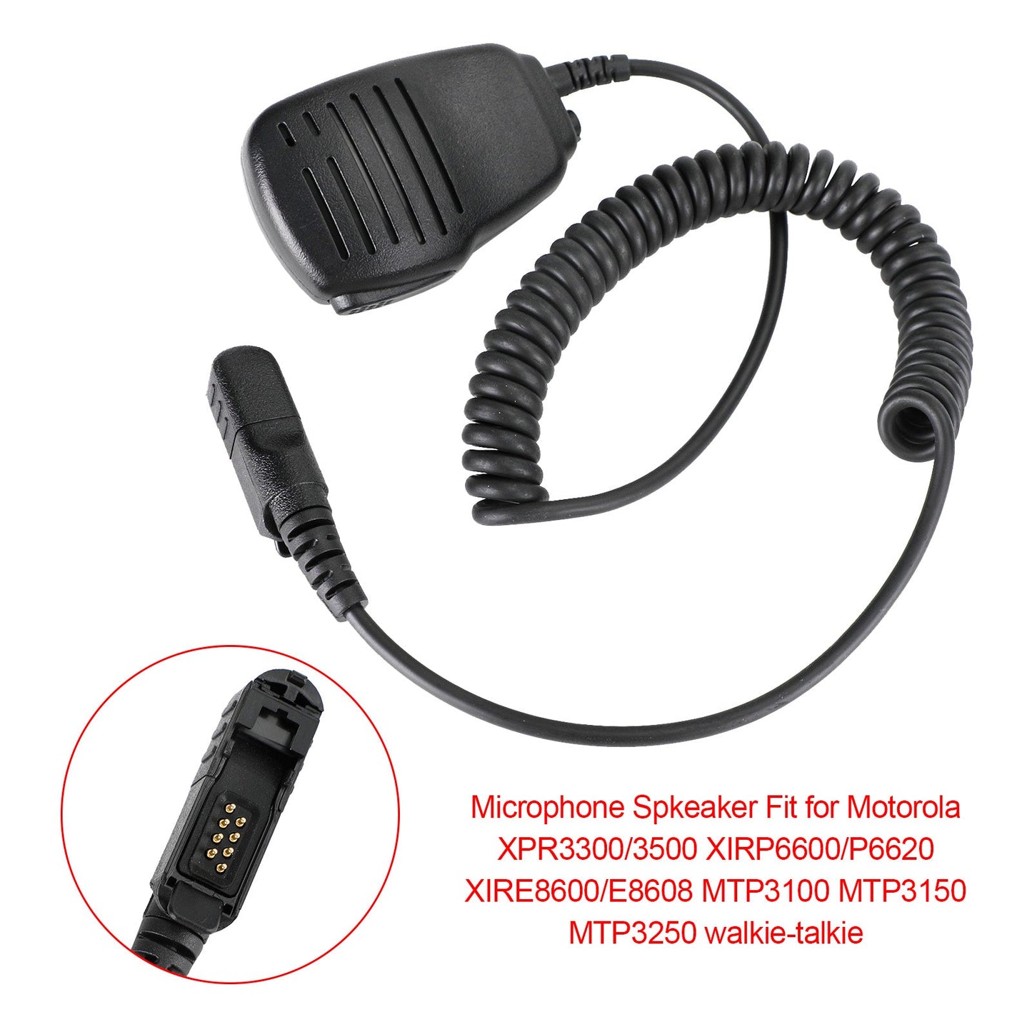 Hand Microphone Speaker Fit for XPR3300/3500 XIRP6600 P6620 XIRE8600 E8608 Radio