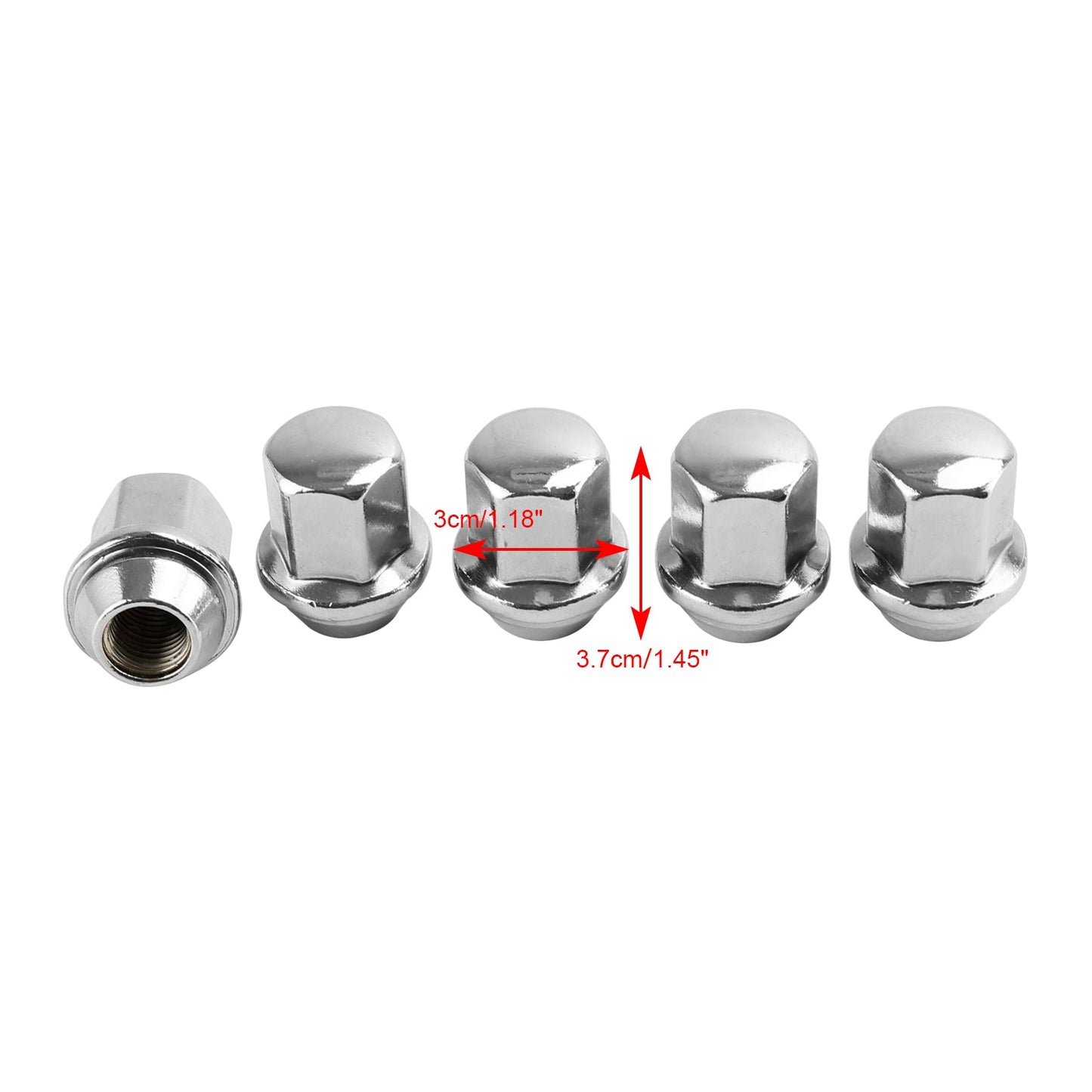 5PCS Lug Nuts Fit Ram 1500 Fit Jeep Grand Cherokee Wrangler 2012-2018 14x1.5