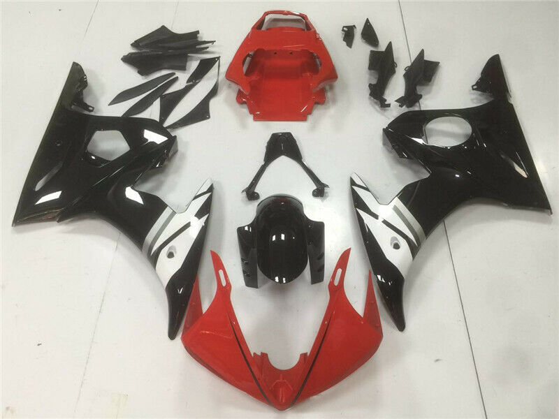 2003-2004 Fairing Injection Plastic Kit Fit For YAMAHA YZF R6 Red White Generic