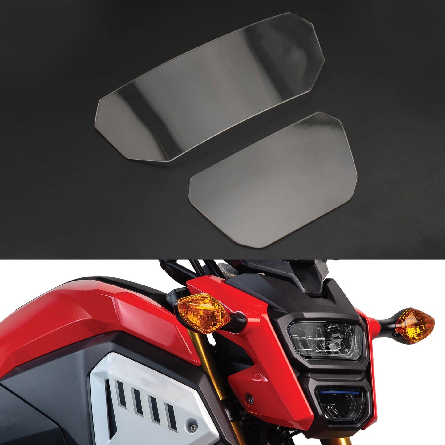 Front Headlight Lens Protection Cover Clear Fit For Honda Msx 125 Sf 2016-2020