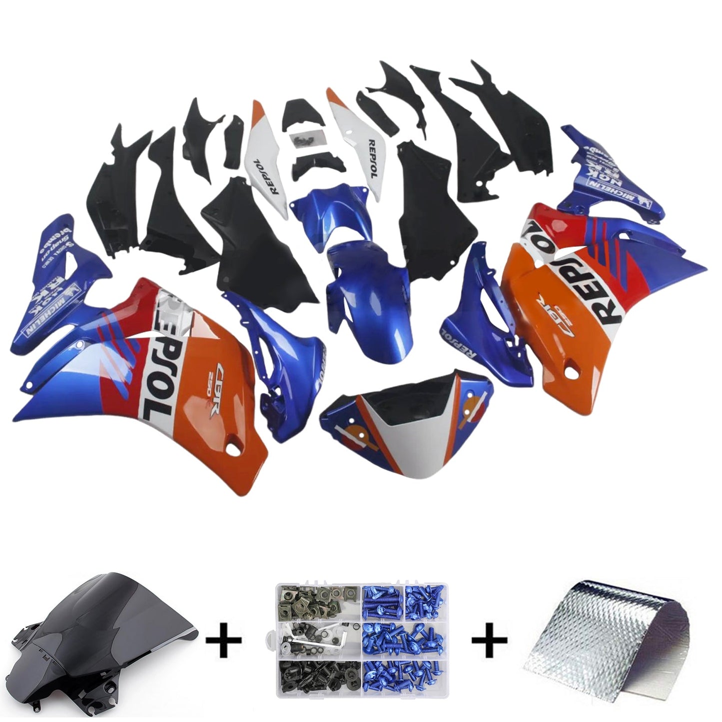 2011-2015 Honda CBR250R Injection Fairing Kit Bodywork Plastic ABS