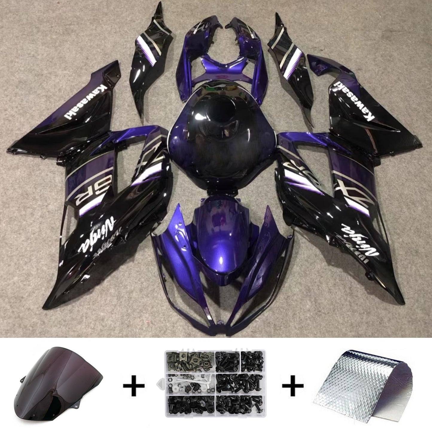 2013-2018 Kawasaki ZX6R 636 Injection Fairing Kit Bodywork Plastic ABS#133