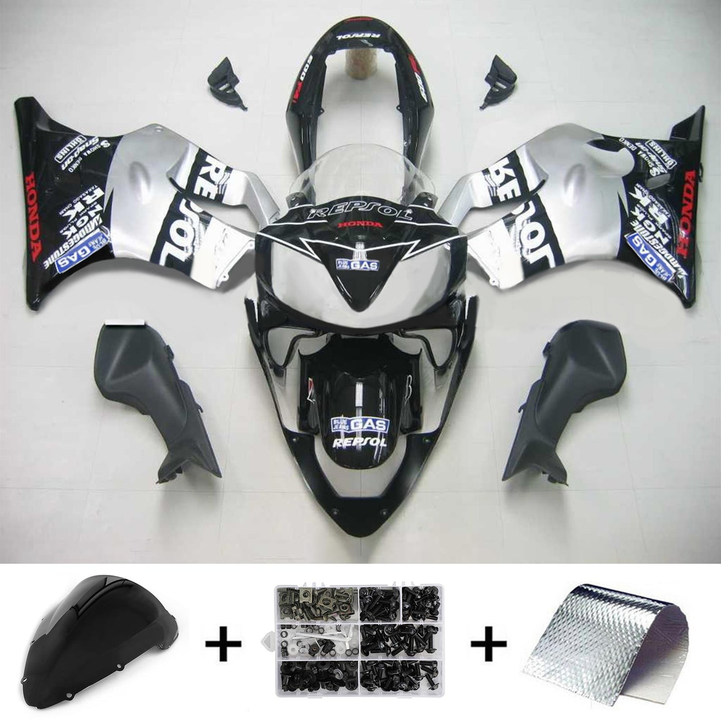 2004-2007 Honda CBR600 F4i Amotopart Injection Fairing Kit Bodywork Plastic ABS #113