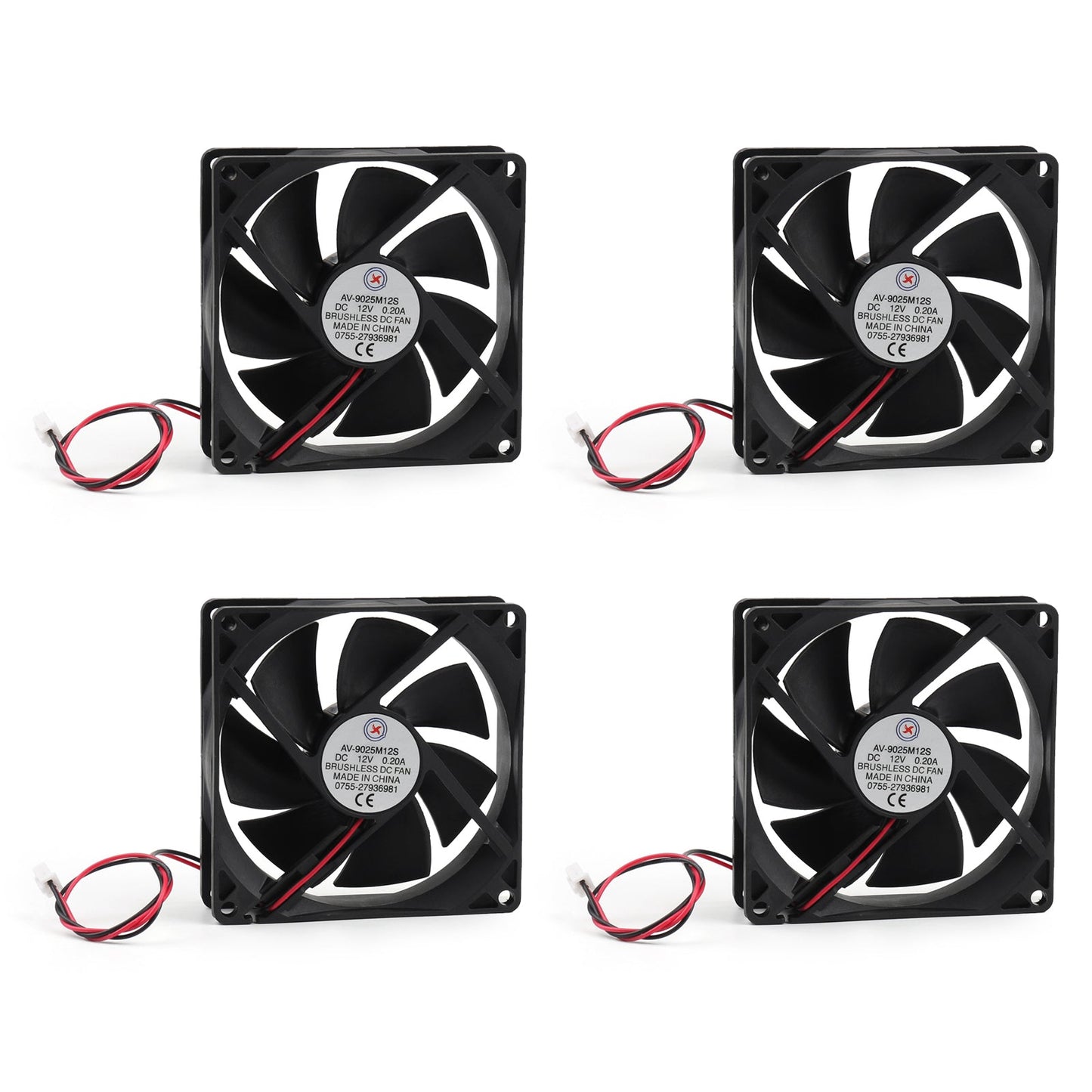 1Pcs DC Brushless Cooling Fan 12V 0.2A 9025S 90x90x25mm 2 Pin CUP Computer Fan