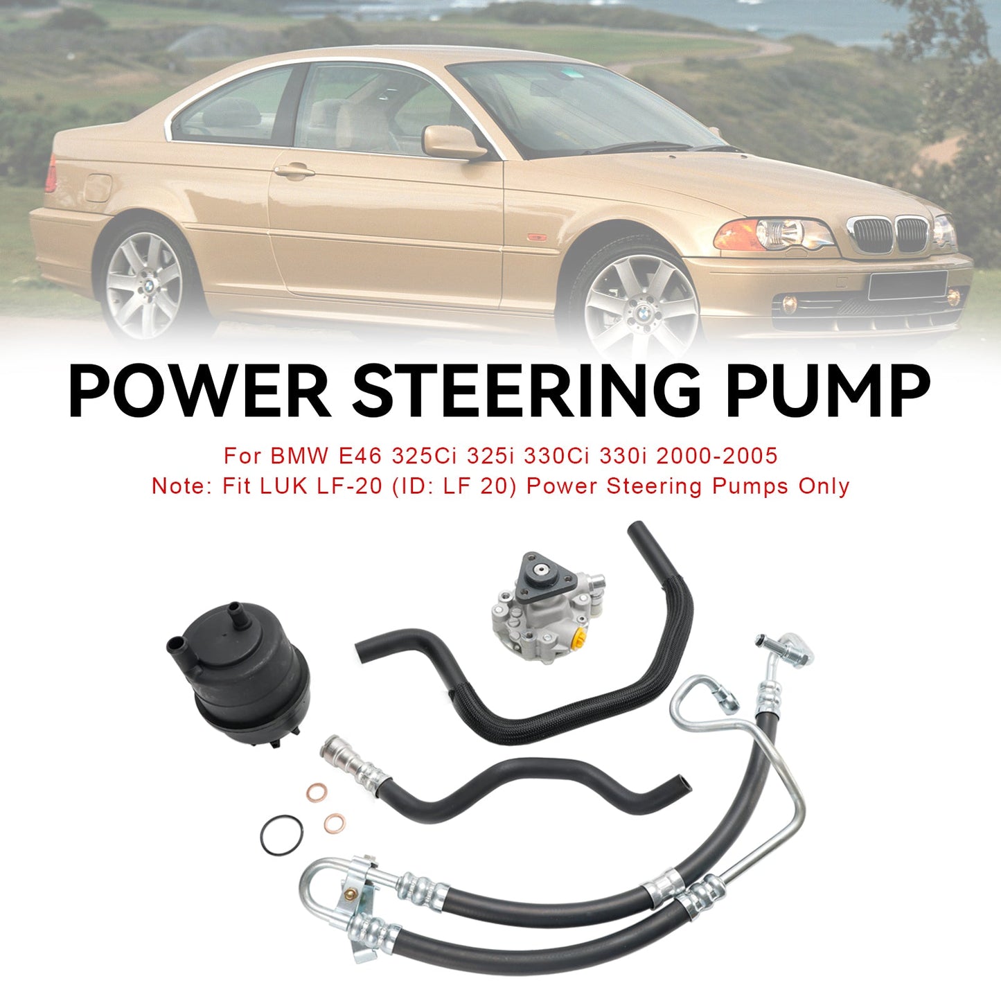 2001-2005 BMW E46 320i 323i 325i 328Ci 328i 330i Power Steering Pump Rebuild Kit